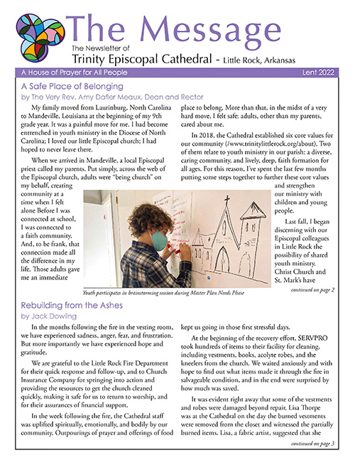 Download the Lent 2022 Issue of The Message.